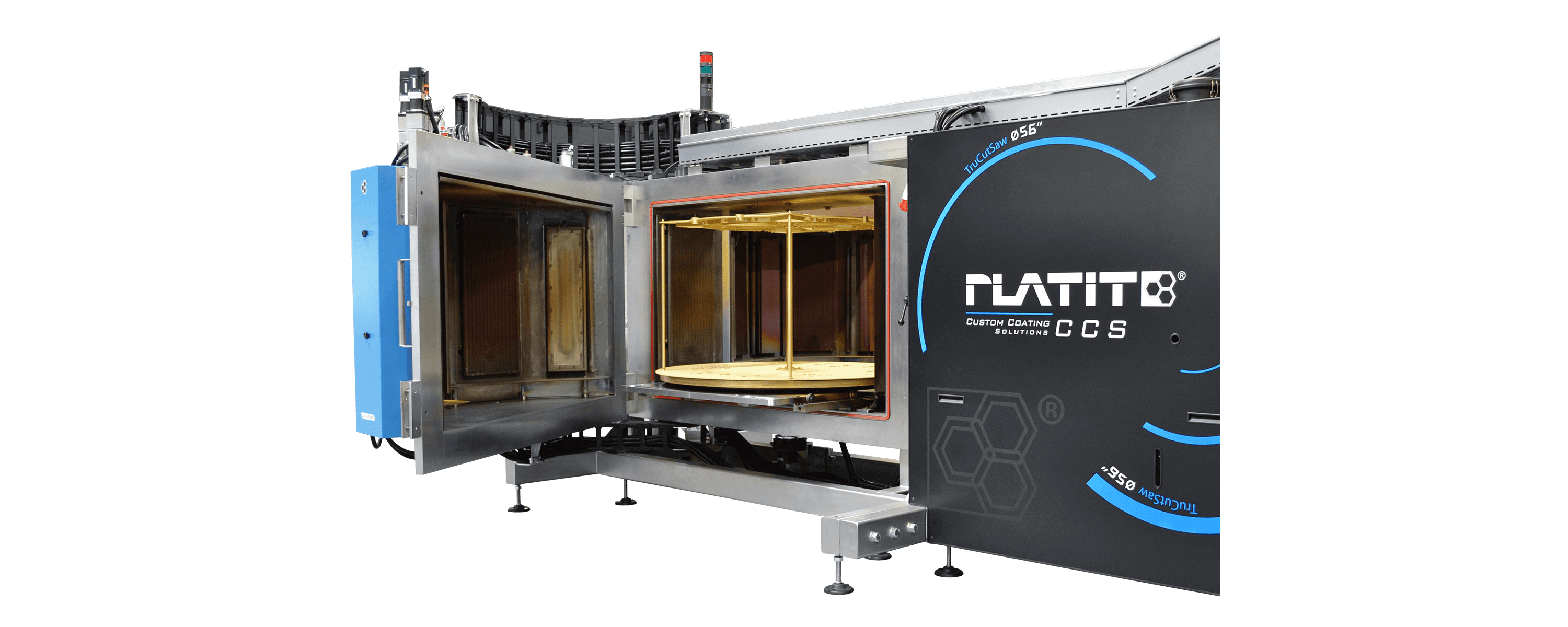 PL2011 coating machine for saw blades open
